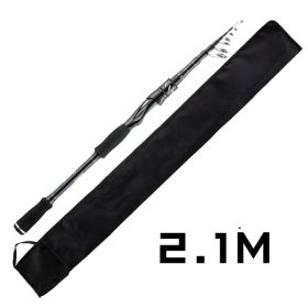 Telescopic Road Sub Pole Carbon Fishing Rod (Option: Straight handle 2.1m)