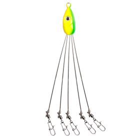 Group Attack Fishing Set Lure Bait 20.5g 10.5cm 5 Colors Attack Fishing Set Metal (Color: Green)