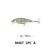 6cm57g Floating Mino Lure Fresh Water Topmouth Culter Weever Mandarin Fish Lure Simulation Bait M407